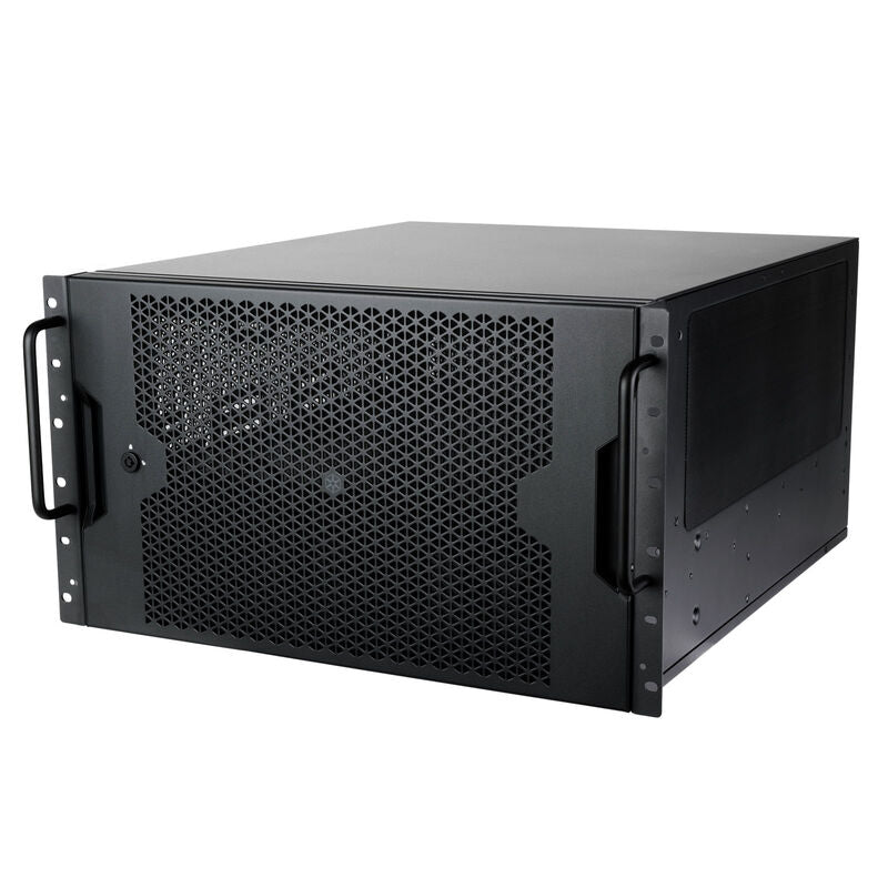 SilverStone RM61-312 rackmount-kabinett 6U 12-bay hot-swap svart forfra
