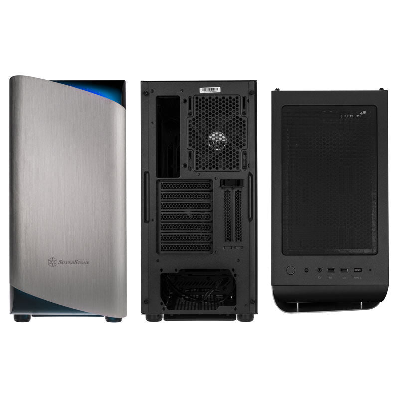 SilverStone Seta A1 kabinett midtårn ATX montert med maskinvare