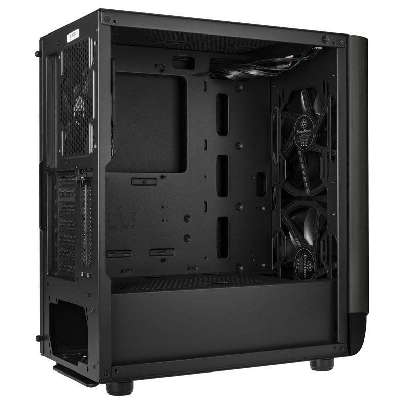SilverStone Seta A1 kabinett midtårn RGB herdet glass svart detalj av RGB-belysning