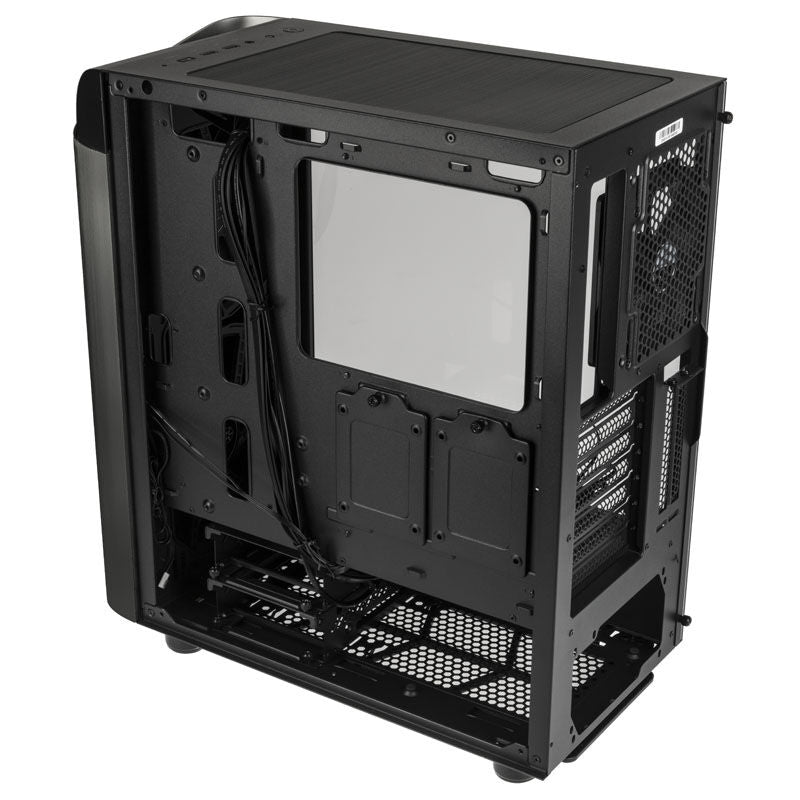 SilverStone Seta A1 kabinett midtårn RGB herdet glass svart ventilasjon