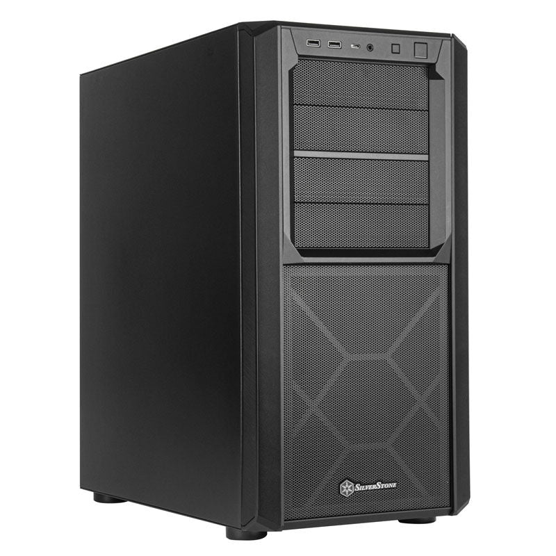 SilverStone Seta D1 kabinett midtårn ATX mesh svart forfra