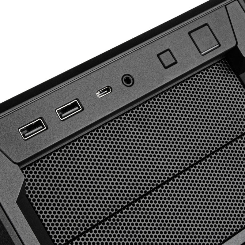 SilverStone Seta D1 kabinett midtårn ATX mesh svart montert med komponenter