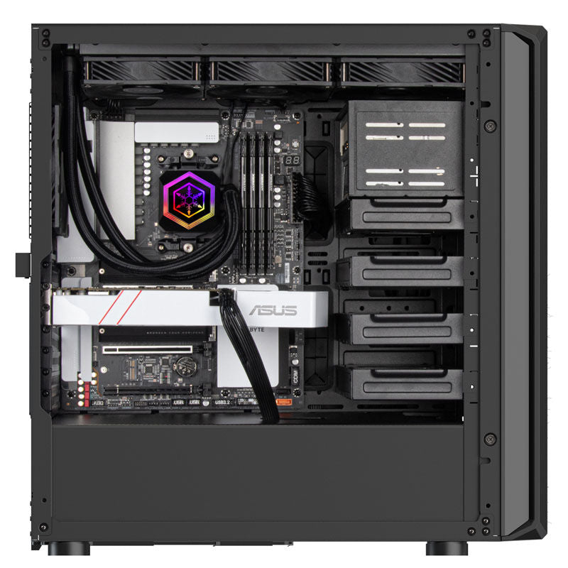 Sidepanel på SilverStone Seta D1 kabinett midtårn ATX mesh svart
