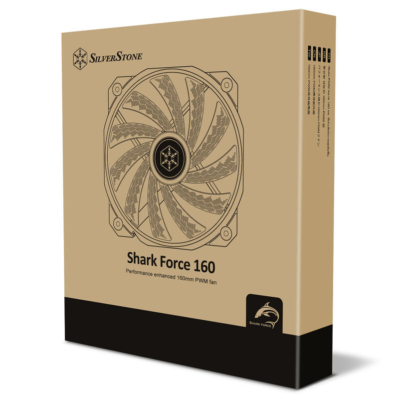 SilverStone Shark Force vifte 160 mm PWM svart - SilverStone