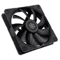 SilverStone Shark Force vifte 120 mm PWM svart forfra