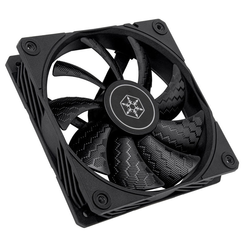 SilverStone Shark Force vifte 120 mm PWM svart forfra