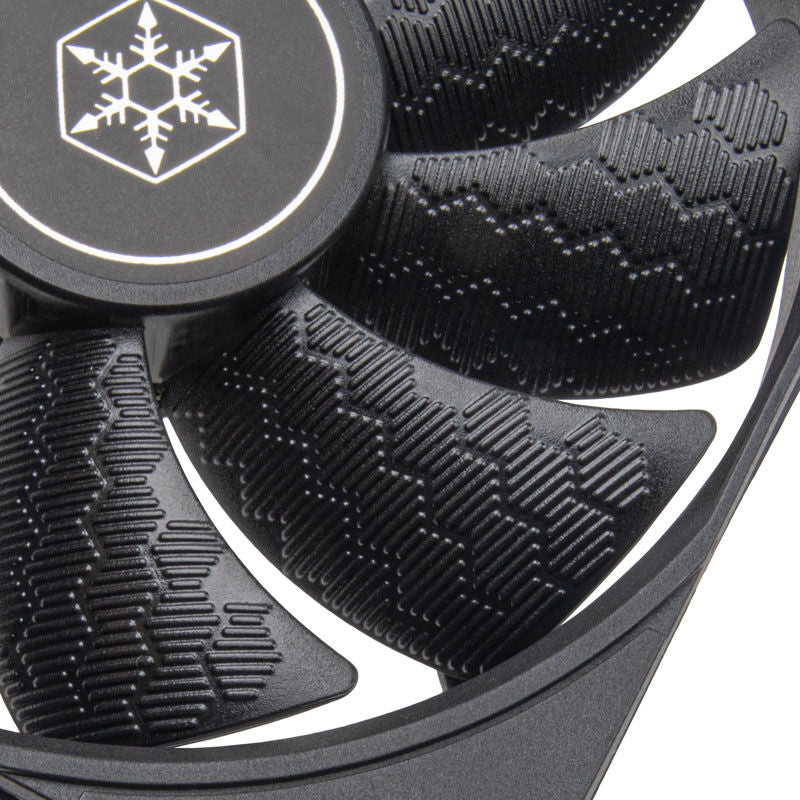 SilverStone Shark Force vifte 120 mm PWM svart detalj av kabelsystem