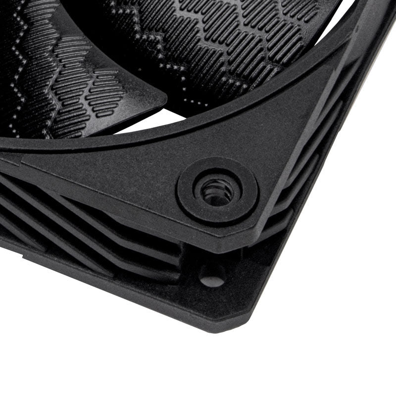 SilverStone Shark Force vifte 120 mm PWM svart sideprofil
