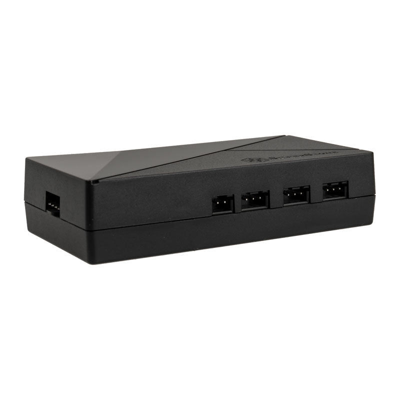 SilverStone SST-CPL02-E 8-port ARGB hub detalj av tilkoblinger