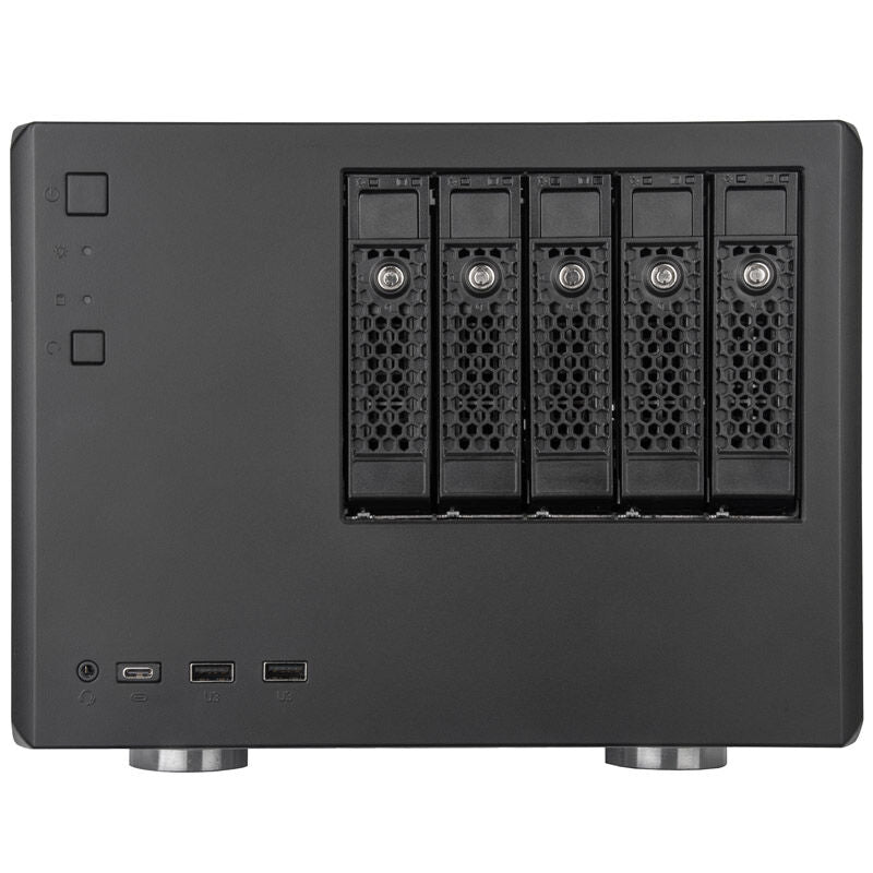 SilverStone SST-CS351B NAS-kabinett montert i system