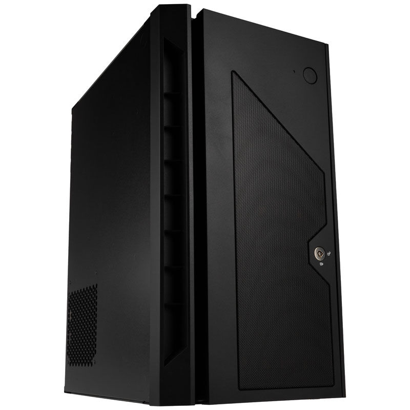 SilverStone SST-CS381 v1.1 lagringskabinett Micro-ATX svart forfra