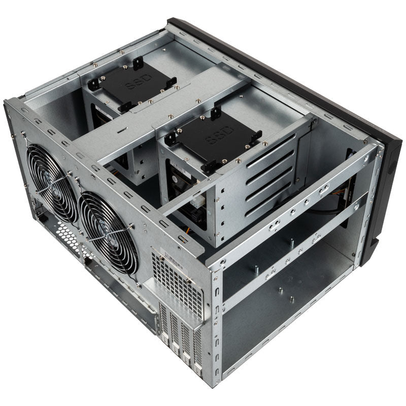 SilverStone SST-CS381 v1.1 lagringskabinett Micro-ATX svart innvendig layout