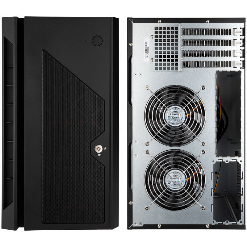 SilverStone SST-CS381 v1.1 lagringskabinett Micro-ATX svart sidepanel med mesh
