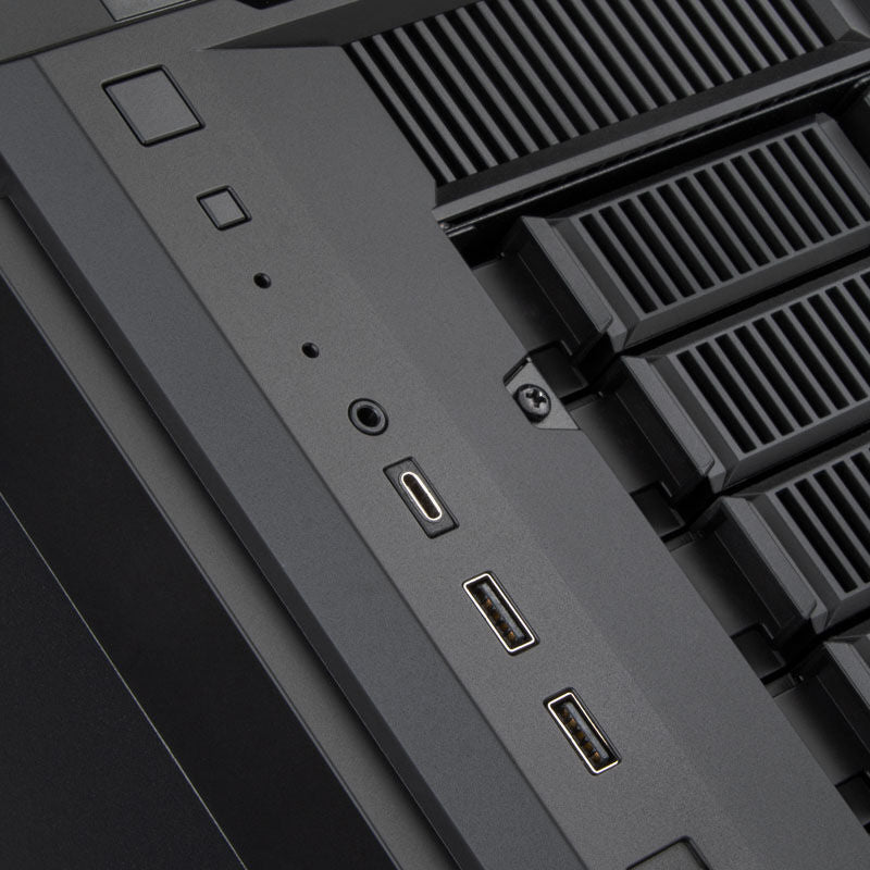SilverStone SST-CS382 serverkabinett Micro-ATX 8x hot-swap nærbilde frontporter