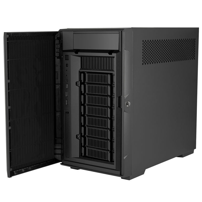 SilverStone SST-CS382 serverkabinett Micro-ATX 8x hot-swap detalj av hot-swap diskplasser