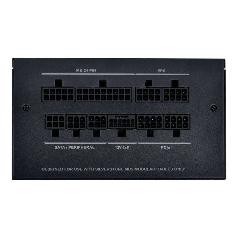 SilverStone SST-DA750R-GMA kabeltilkoblinger nærbilde