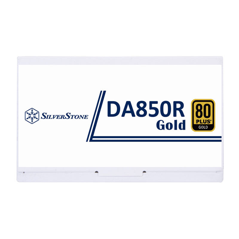 Montert SilverStone SST-DA850R-GMA i PC-kabinett hvit