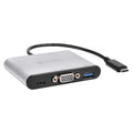 SilverStone SST-EP06C USB-C til VGA USB-A USB-C adapter hub forfra