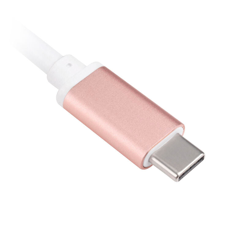 SilverStone SST-EP08P USB-C til HDMI USB-A USB-C adapter rosa med kabellengde