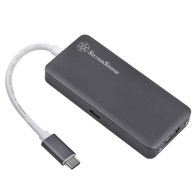 SilverStone SST-EP14C USB-C hub HDMI 3x USB-A USB-C forfra