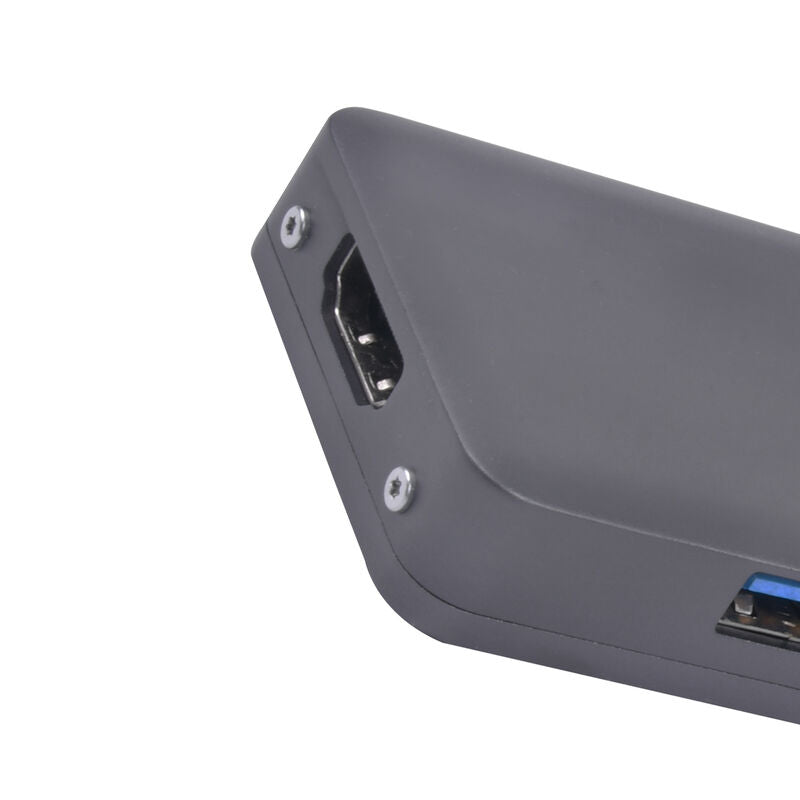 SilverStone SST-EP14C USB-C hub HDMI 3x USB-A USB-C kabel og kontakter