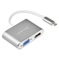 SilverStone SST-EP16C USB-C til VGA og HDMI adapter forfra