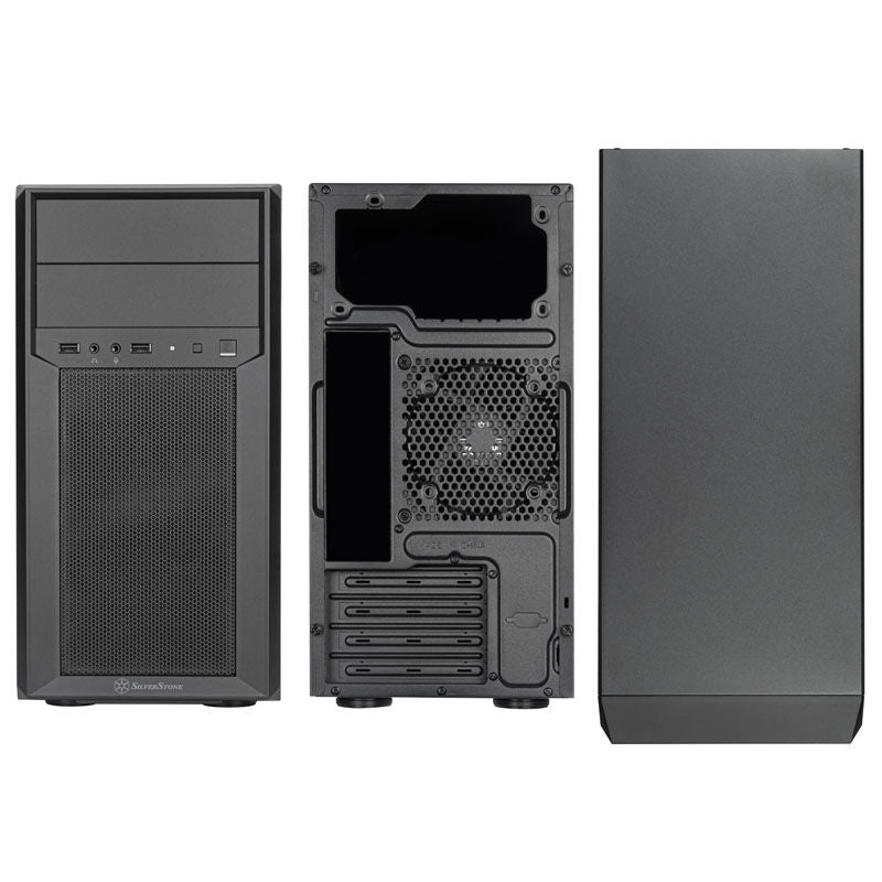 Silverstone SST-FA313-B kabinett bakside med vifte