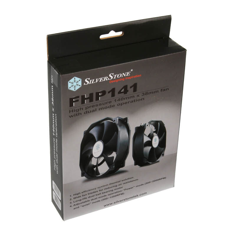 SilverStone SST-FHP141 vifte 140 mm PWM svart detalj av ramme