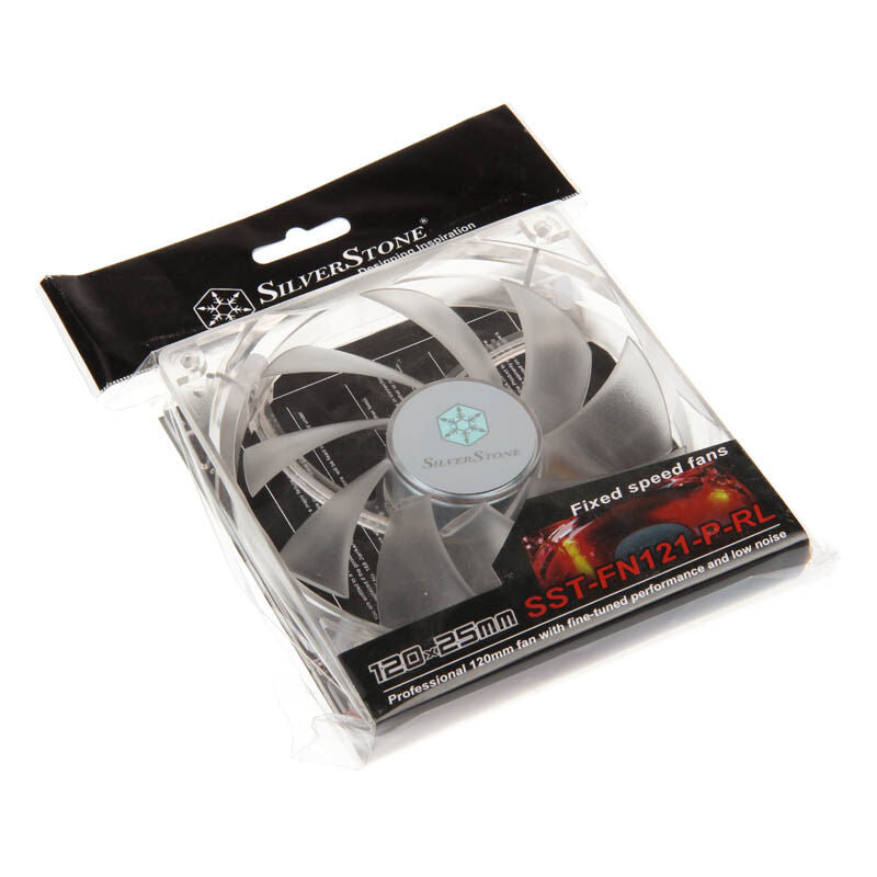 Montert SilverStone SST-FN121-P-RL vifte 120 mm rød LED i PC