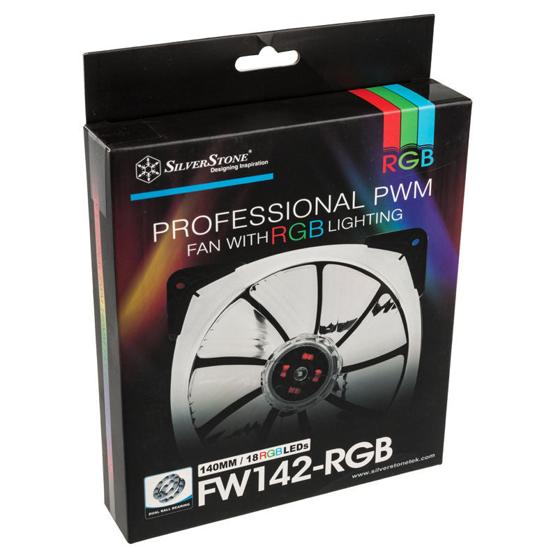 SilverStone SST-FW142-RGB vifte 140 mm RGB PWM sideprofil