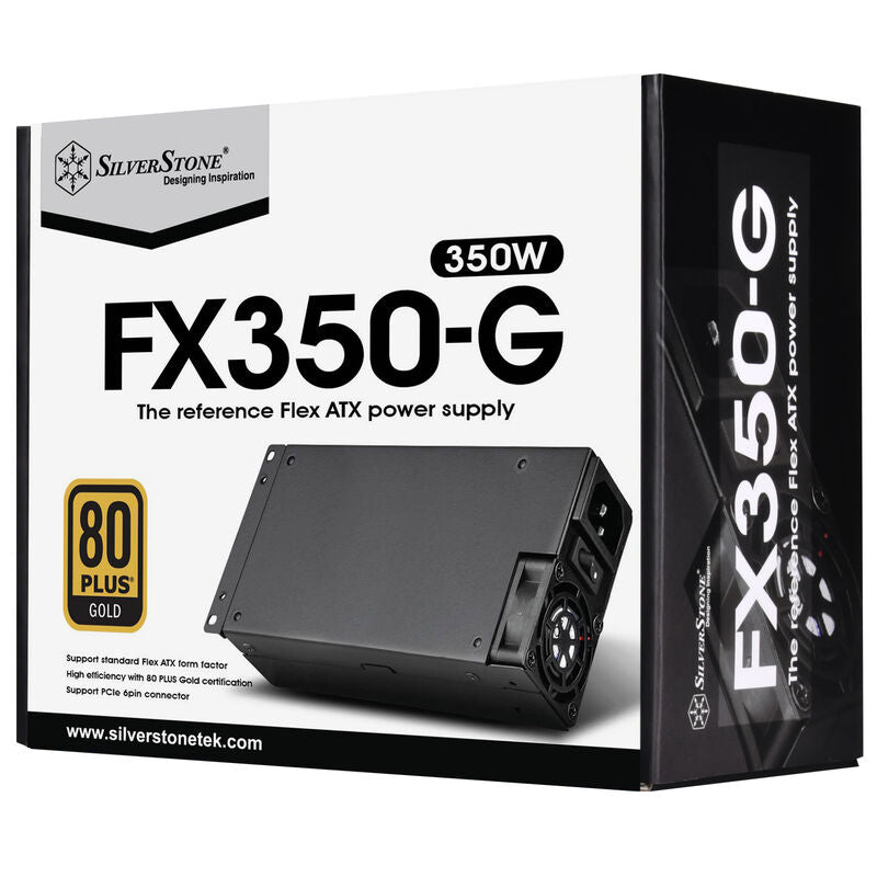 Detalj av kabeltilkoblinger på SilverStone SST-FX350-G Flex