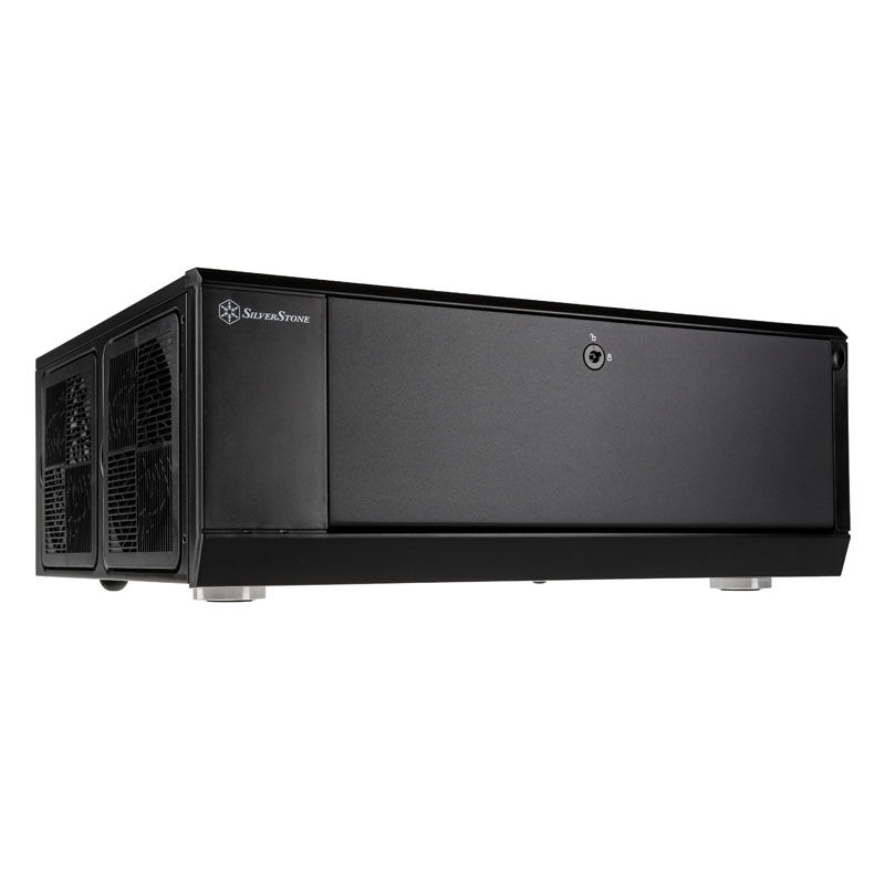SilverStone SST-GD10B Grandia HTPC kabinett ATX svart forfra