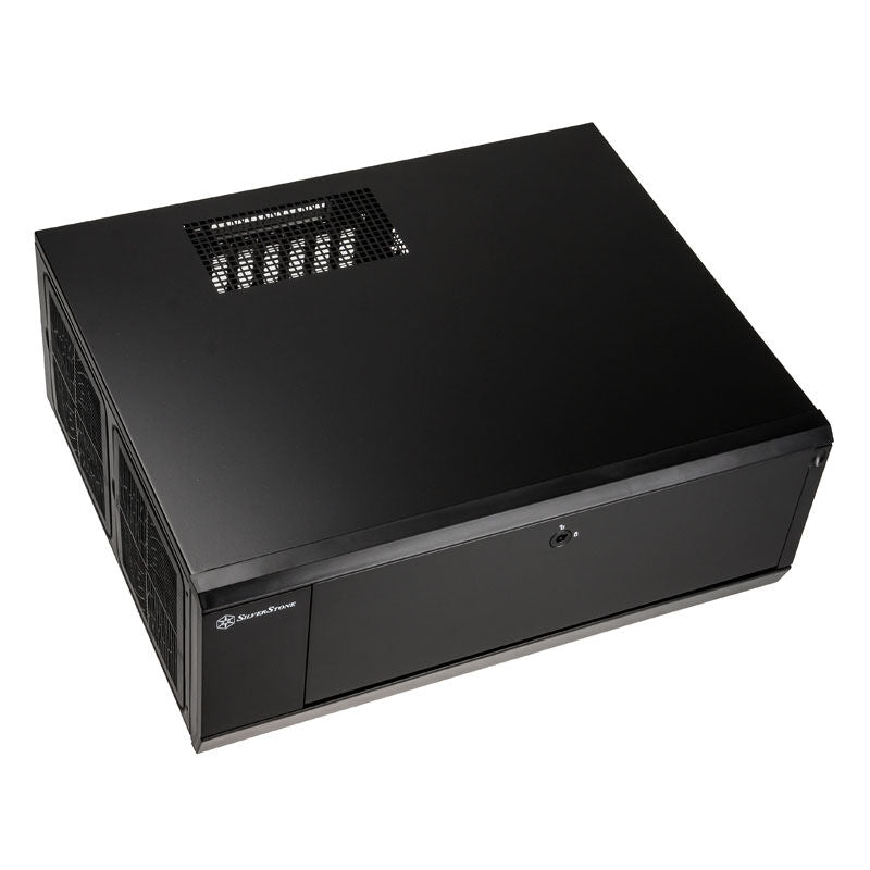 SilverStone SST-GD10B Grandia kabinett montert med komponenter