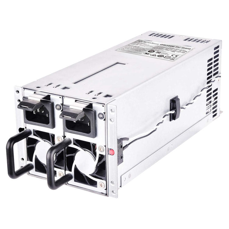 SilverStone SST-GM1000-2UG V2 redundant 2U strømforsyning forfra