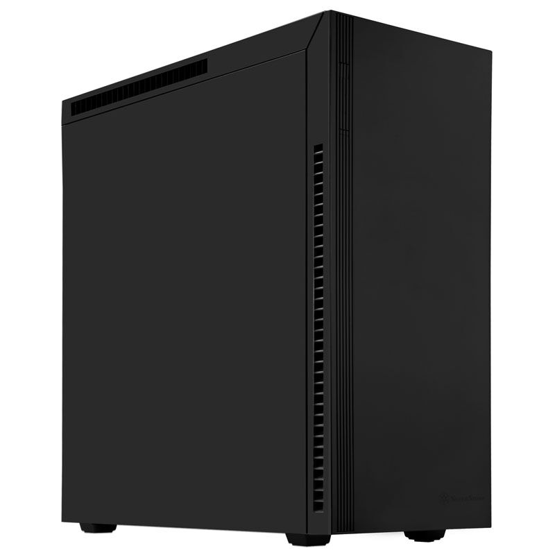 SilverStone SST-KL07B-E kabinett midtårn ATX stillegående svart forfra
