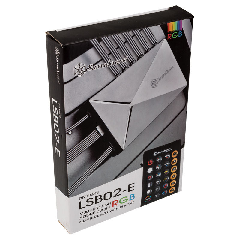 SilverStone SST-LSB02-E ARGB LED-hub kontroller kabler