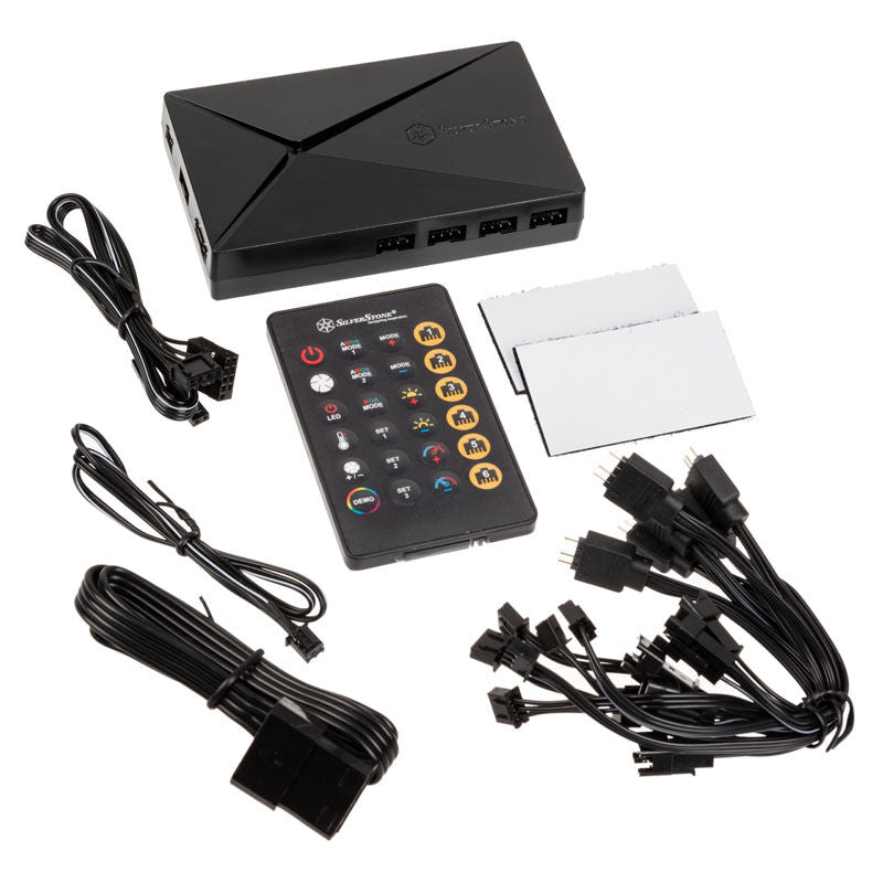 SilverStone SST-LSB02-E ARGB LED-hub kontroller temperatursensor