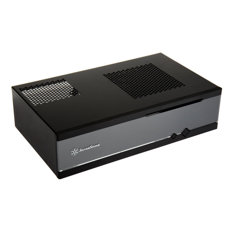 SilverStone SST-ML05B Milo HTPC-kabinett Mini-ITX svart forfra