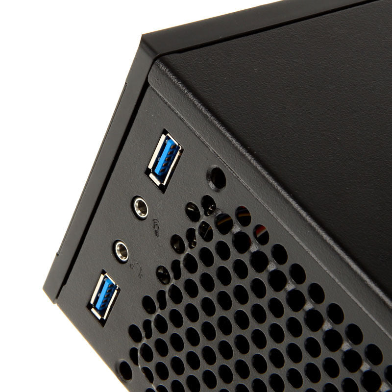 Montert SilverStone SST-ML05B Milo HTPC-kabinett Mini-ITX svart med komponenter