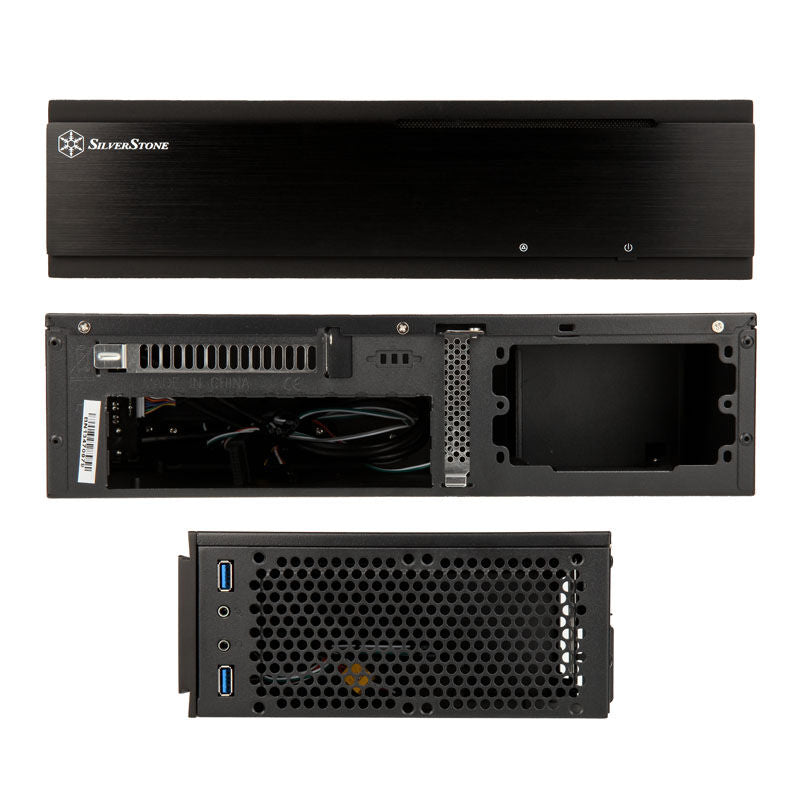 SilverStone SST-ML06B Milo HTPC kabinett Mini-ITX svart bakside