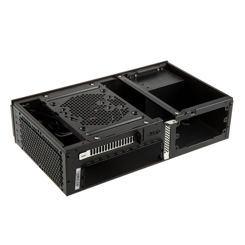 SilverStone SST-ML06B Milo HTPC kabinett Mini-ITX svart montert med komponenter
