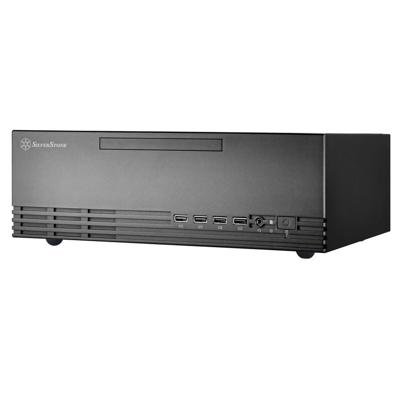 SilverStone SST-ML11B Milo Slim HTPC kabinett Mini-ITX svart bakside