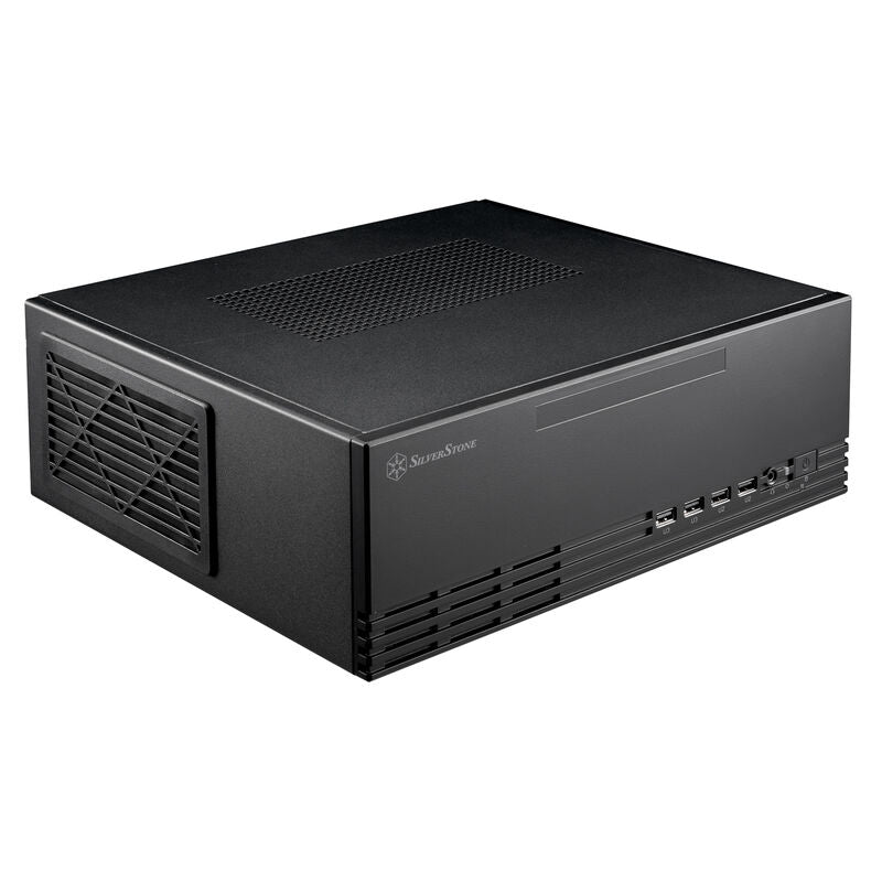 SilverStone SST-ML11B Milo Slim HTPC kabinett Mini-ITX svart forfra
