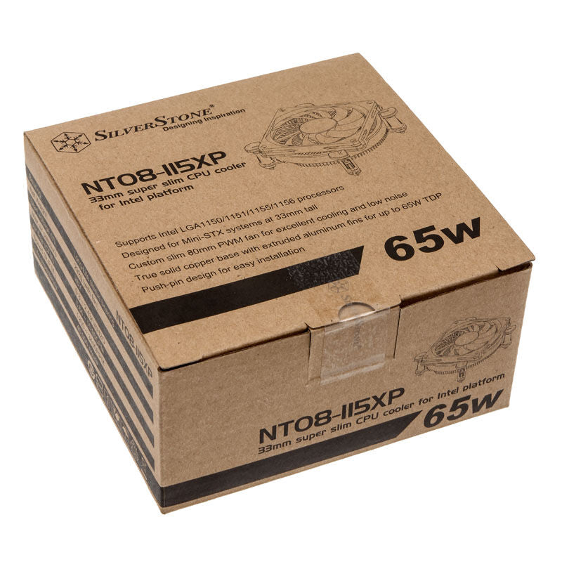 SilverStone SST-NT08-115XP low profile CPU-kjøler kobberkontakt