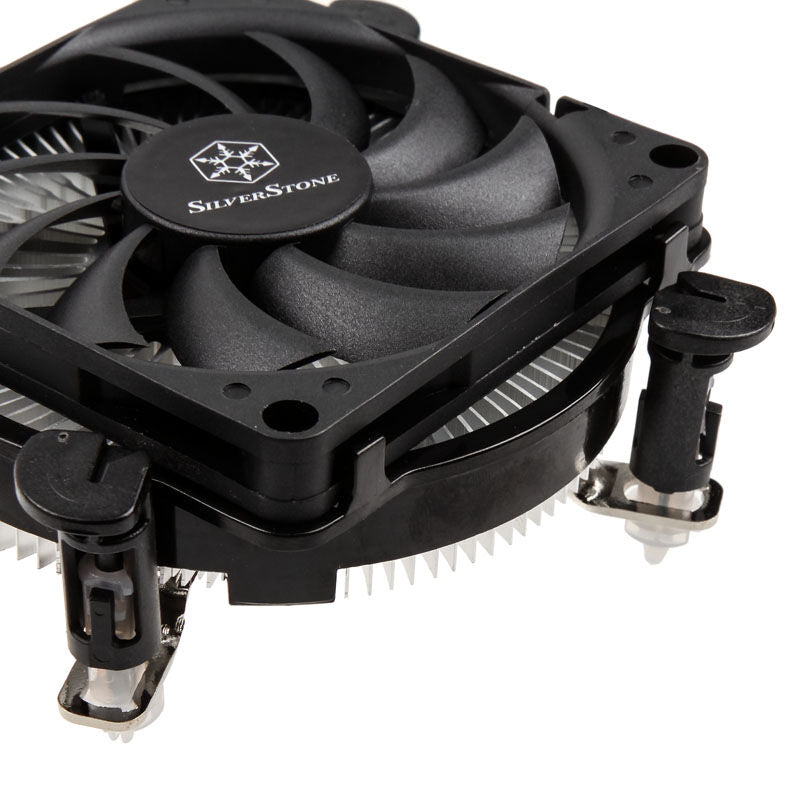Nærbilde av vifte på SilverStone SST-NT08-115XP low profile CPU-kjøler