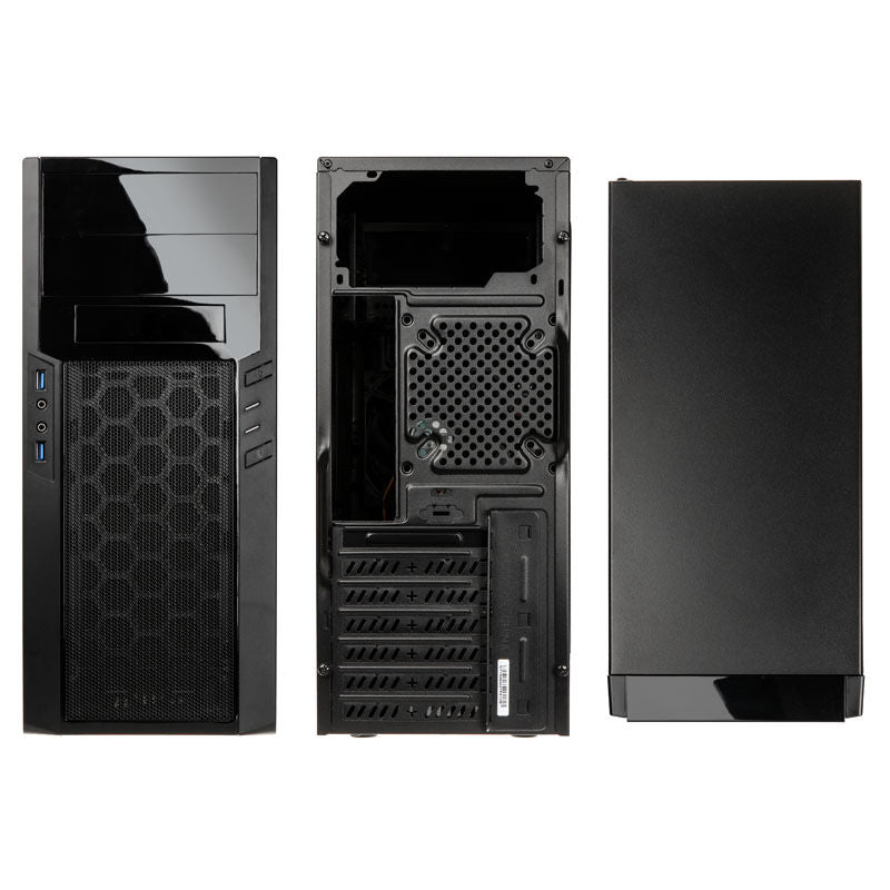 SilverStone SST-PS13B Precision kabinett midtårn ATX svart bakside