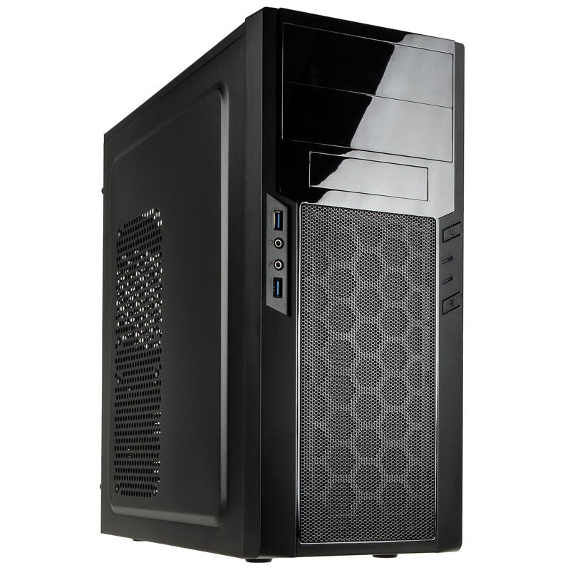 SilverStone SST-PS13B Precision kabinett midtårn ATX svart forfra
