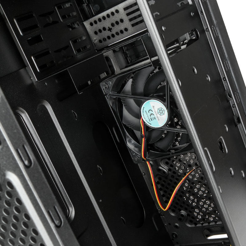 SilverStone SST-PS13B Precision kabinett midtårn ATX svart sidepanel med ventilasjon