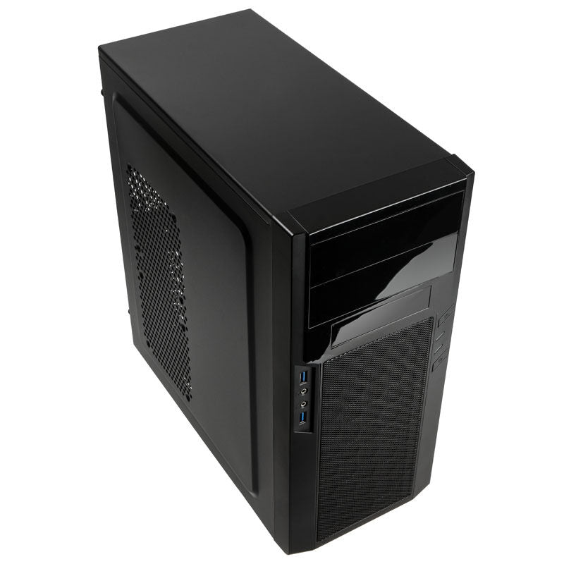 SilverStone SST-PS13B Precision kabinett midtårn ATX svart detalj av vifte