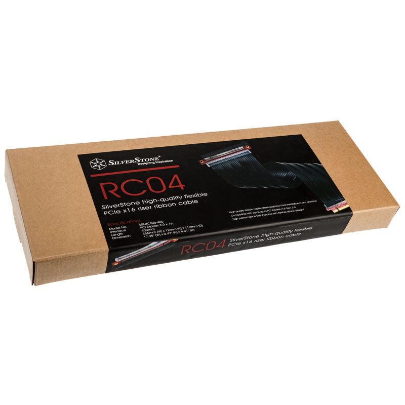 Sidebilde av SilverStone SST-RC04B-400 PCIe 3.0 x16 riserkabel
